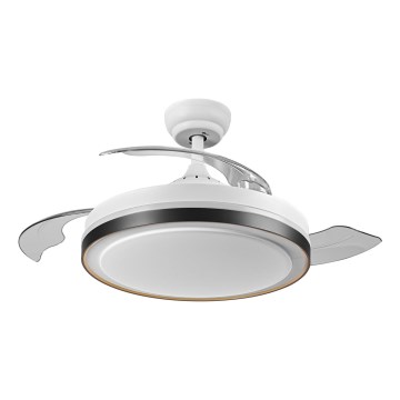 Osram - Plafonnier LED avec ventilateur CEILING FAN, 66 W, 230 V, 3000/4000/6500 K, blanc + télécommande