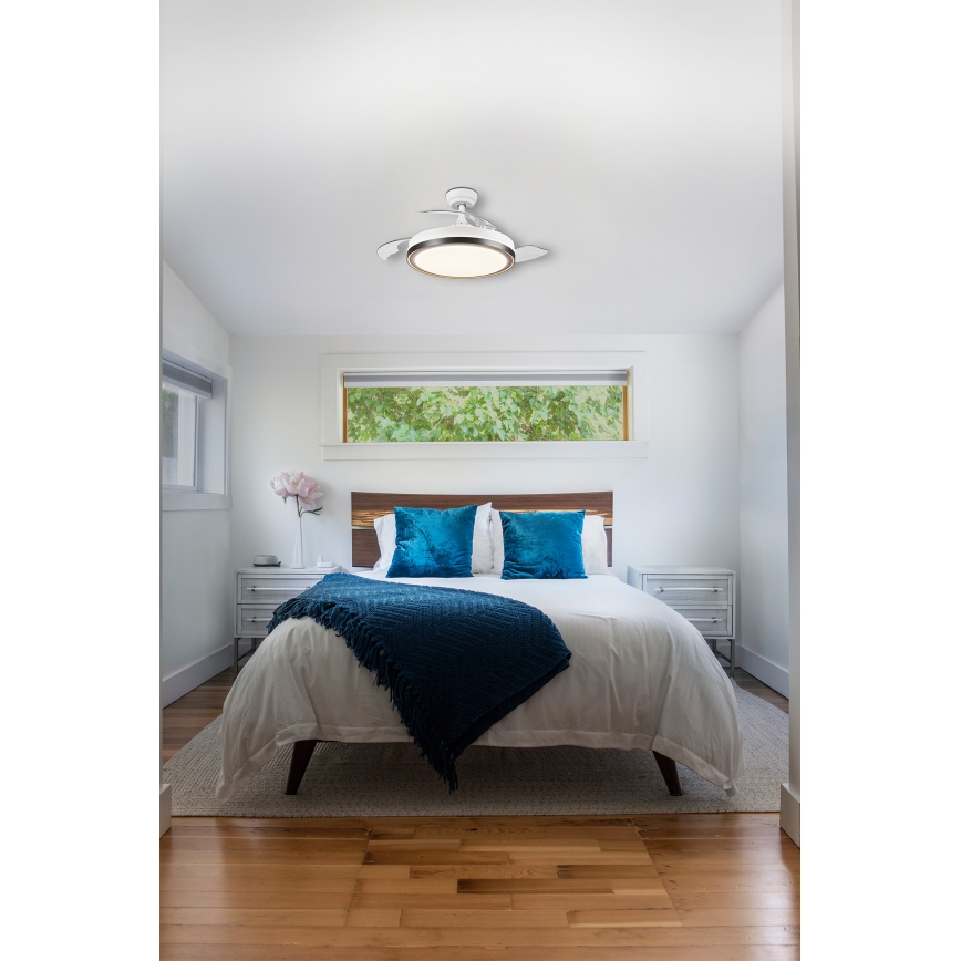 Osram - Plafonnier LED avec ventilateur CEILING FAN, 66 W, 230 V, 3000/4000/6500 K, blanc + télécommande