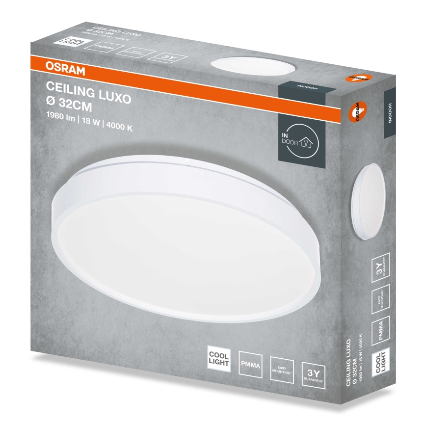 Osram - Plafonnier LED CEILING LUXO LED/18W/230V Ø 32 cm blanc