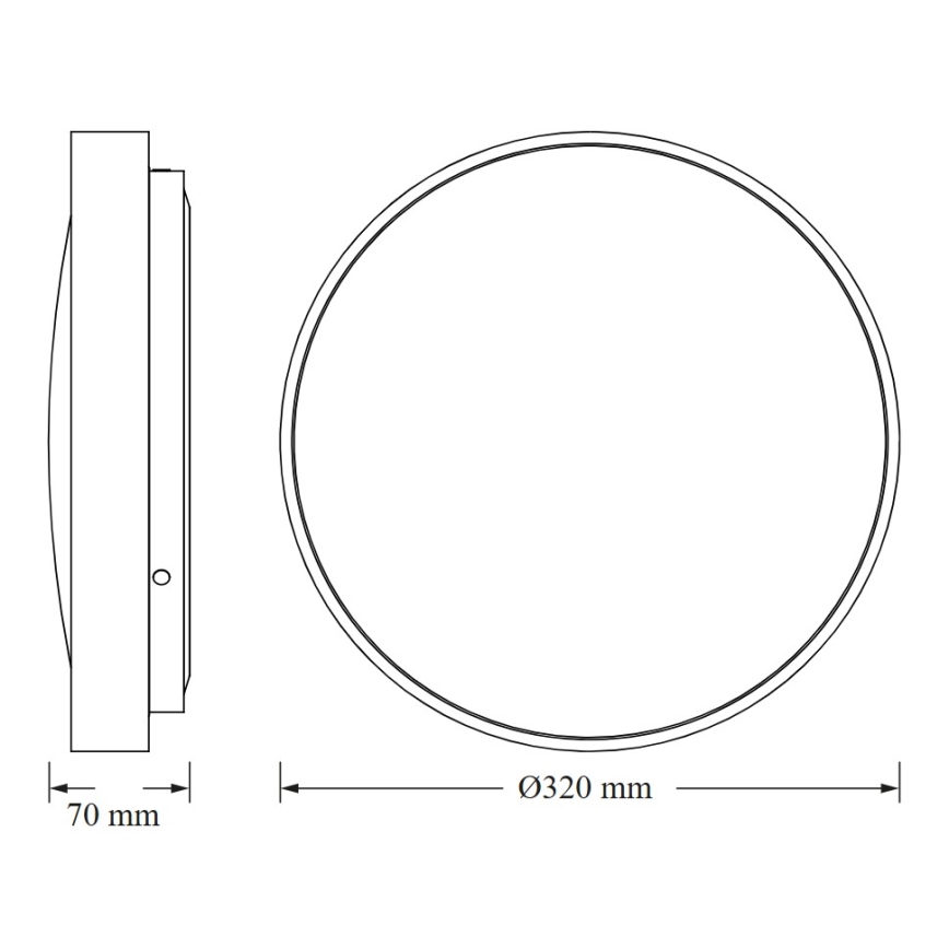 Osram - Plafonnier LED avec capteur crépusculaire CEILING LUXO LED/18W/230V Ø 32 cm noir
