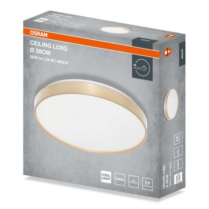 Osram - Plafonnier LED CEILING LUXO LED/24W/230V Ø 38 cm doré