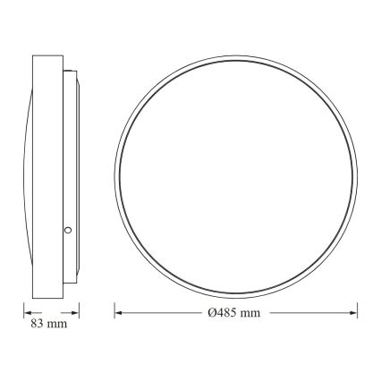 Osram - Plafonnier LED CEILING LUXO LED/36W/230V Ø 49 cm noir