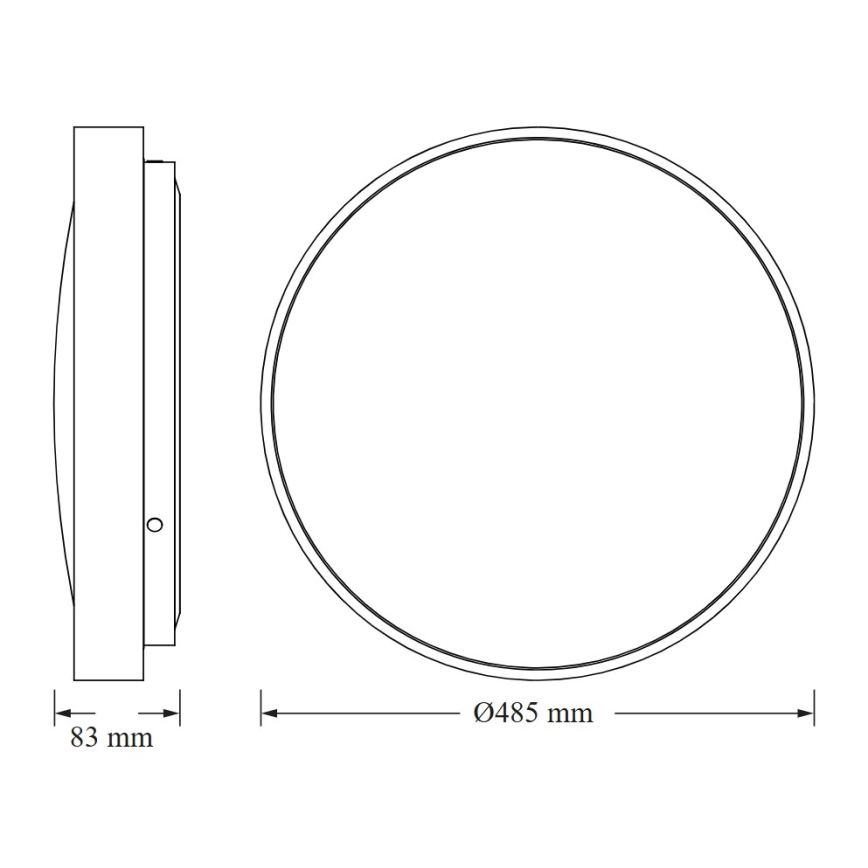 Osram - Plafonnier LED CEILING LUXO LED/36W/230V Ø 49 cm noir