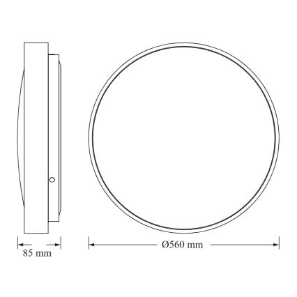 Osram - Plafonnier LED CEILING LUXO LED/60W/230V Ø 56 cm blanc