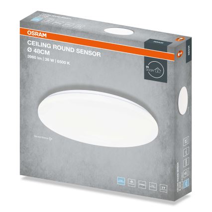 Osram - Plafonnier LED avec détecteur de crépuscule CEILING ROUND LED/36W/230V 6500K Ø 48 cm blanc
