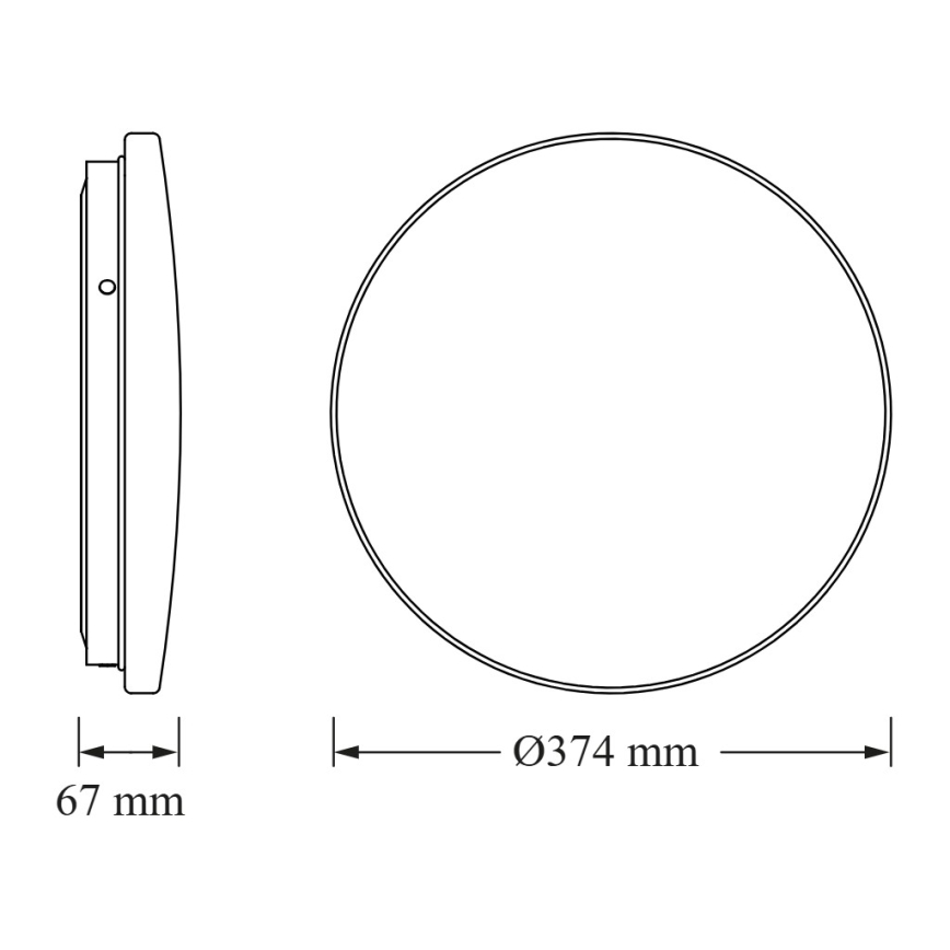 Osram - Plafonnier LED avec capteur crépusculaire CEILING ROUND LED/24W/230V 4000K Ø 37 cm blanc