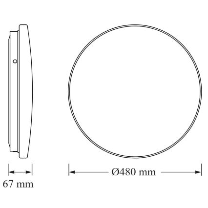 Osram - Plafonnier LED CEILING ROUND LED/36W/230V 6500K Ø 48 cm blanc