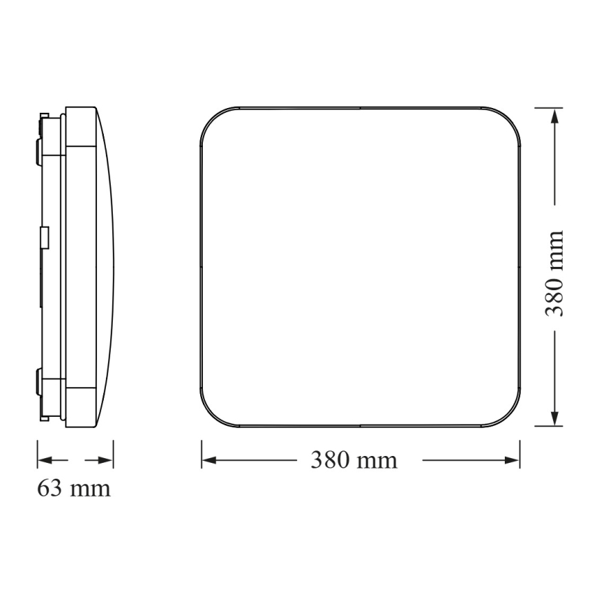 Osram - Plafonnier LED avec capteur crépusculaire CEILING SQUARE LED/36W/230V 4000K 38x38 cm blanc