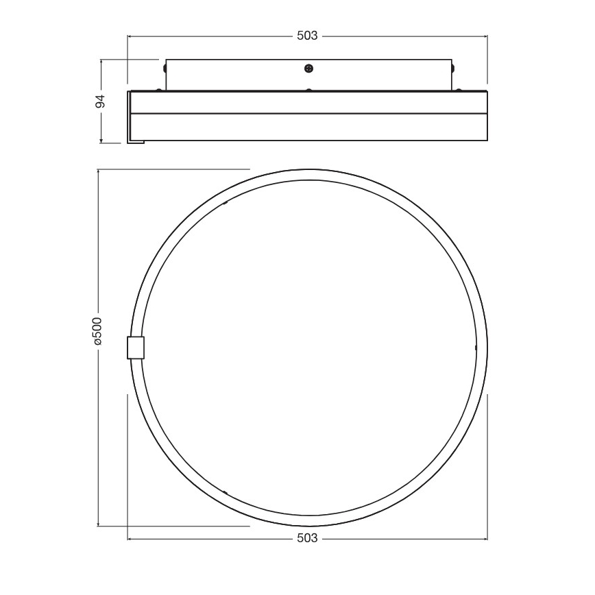 Osram - Plafonnier LED DECOR CIRCLE LED/32W/230V 3000/4000/6500K Ø 50 cm noir/blanc
