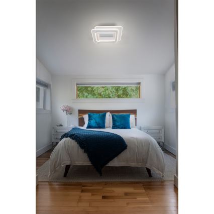 Osram - Plafonnier LED dimmable avec ventilateur de plafond, 55W/230V, 3000-6500K, blanc + télécommande