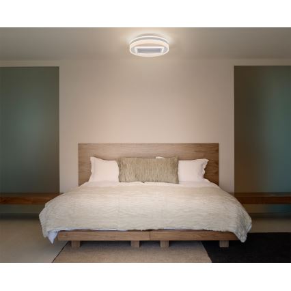 Osram - Plafonnier LED dimmable avec ventilateur (LED/55W/230V 3000-6500K), blanc + télécommande