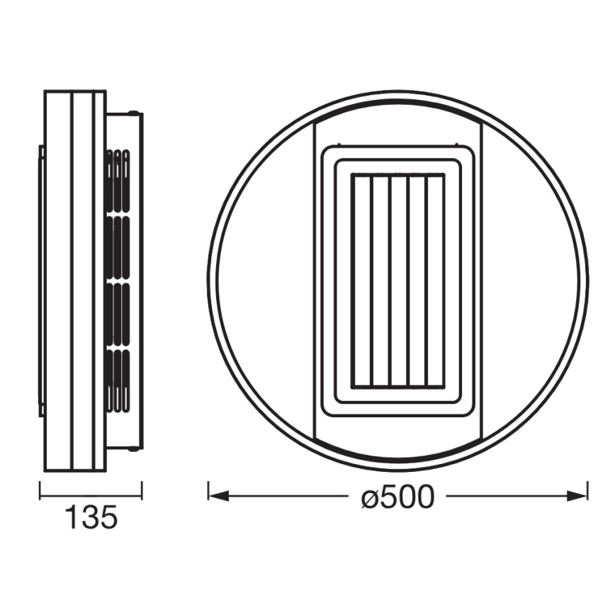 Osram - Plafonnier LED dimmable avec ventilateur (LED/55W/230V 3000-6500K), blanc + télécommande