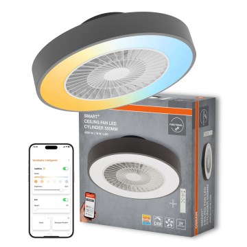 Osram - Plafonnier LED dimmable avec ventilateur SMART+ LED/78W/230V 3000-6500K Wi-Fi + télécommande