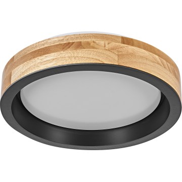 Osram - Plafonnier LED dimmable MARIANO LED/16W/230V Ø 31 cm chêne/noir