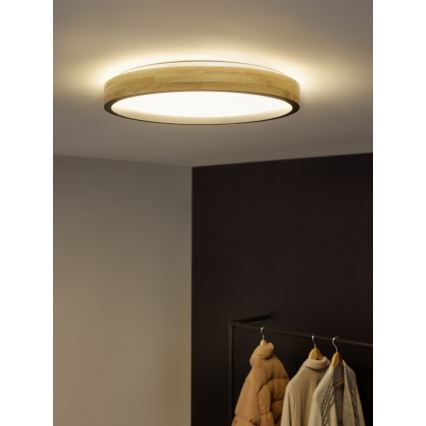Osram - Plafonnier LED dimmable MARIANO LED/16W/230V Ø 31 cm chêne/noir
