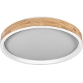 Osram - Plafonnier LED dimmable MARIANO LED/36W/230V Ø 51 cm chêne/blanc