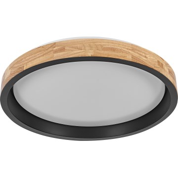 Osram - Plafonnier LED dimmable MARIANO LED/36W/230V Ø 51 cm chêne/noir