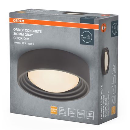 Osram - Plafonnier LED dimmable ORBIS CONCRETE LED/13W/230V Ø 30 cm gris/béton