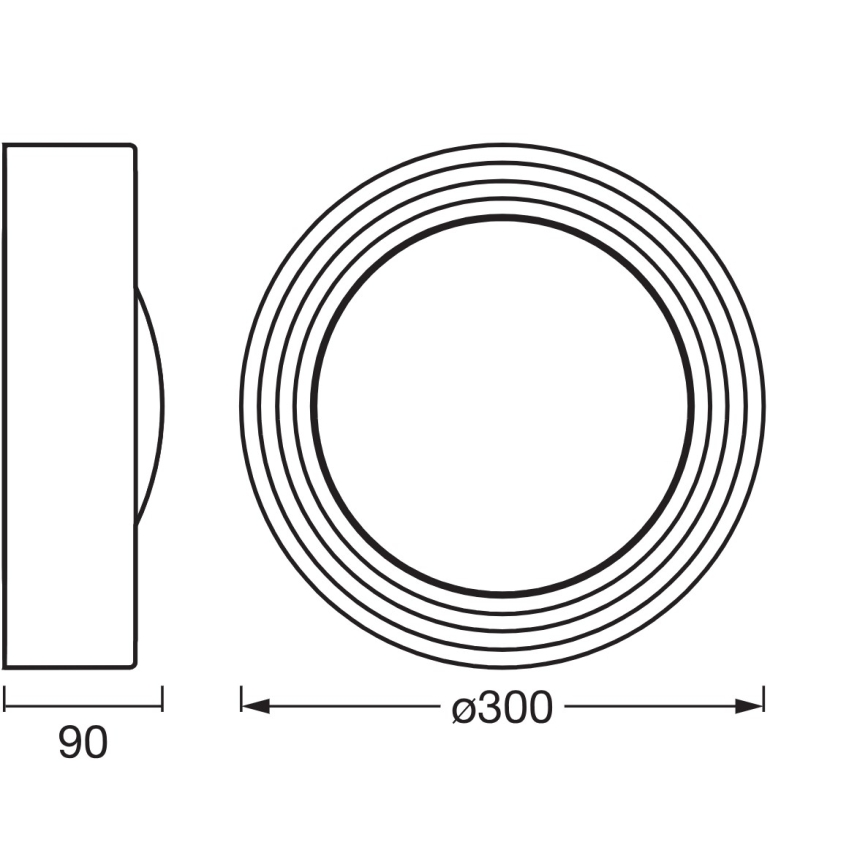 Osram - Plafonnier LED dimmable ORBIS CONCRETE LED/13W/230V Ø 30 cm gris/béton