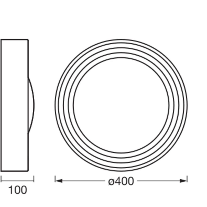 Osram - Plafonnier LED dimmable ORBIS CONCRETE LED/18W/230V Ø 40 cm gris/béton