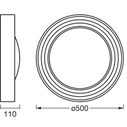 Osram - Plafonnier LED dimmable ORBIS CONCRETE LED/24,5W/230V Ø 50 cm gris/béton