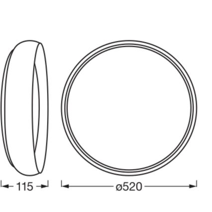 Osram - Plafonnier LED dimmable ORBIS LIVIA LED/36W/230V Ø 52 cm blanc/marron