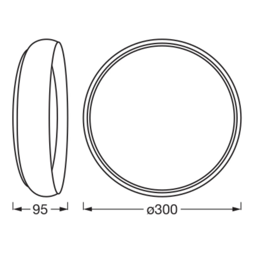 Osram - Plafonnier LED dimmable ORBIS LIVIA LED/16W/230V Ø 30 cm blanc/marron