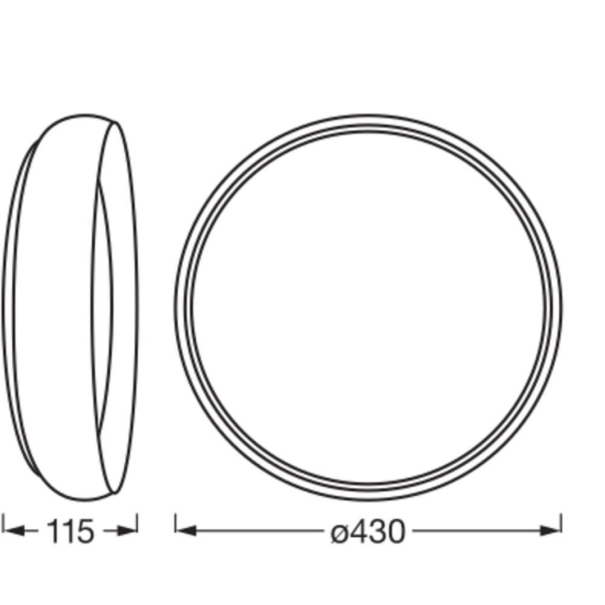 Osram - Plafonnier LED dimmable ORBIS LIVIA LED/24W/230V Ø 43 cm blanc/marron