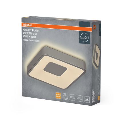 Osram - Plafonnier LED dimmable ORBIS PIANA LED/16W/230V 29x29 cm argenté
