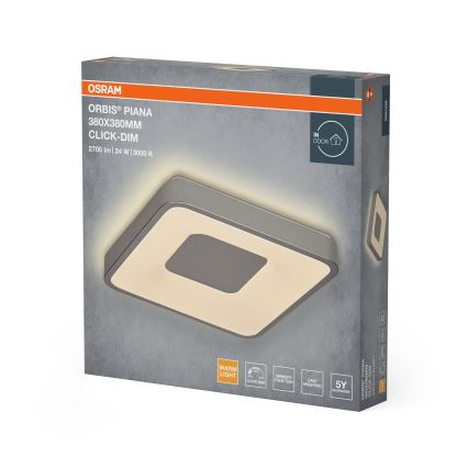 Osram - Plafonnier LED dimmable ORBIS PIANA LED/24W/230V 38x38 cm argenté