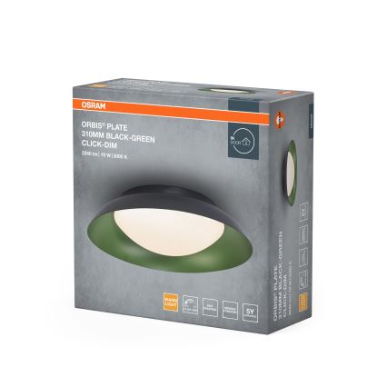 Osram - Plafonnier LED dimmable ORBIS PLATE LED/19W/230V Ø 31 cm vert/noir