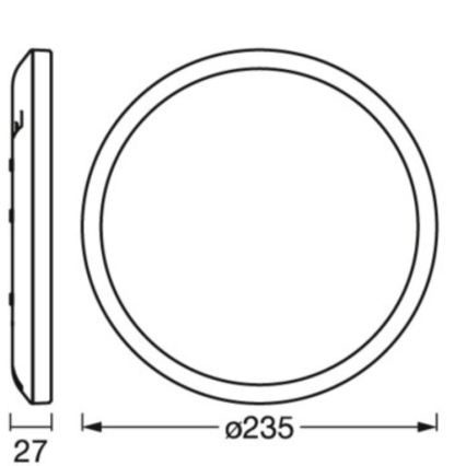 Osram - Plafonnier LED dimmable ORBIS ULTRA SLIM LED/15W/230V 3000K Ø 23,5 cm noir