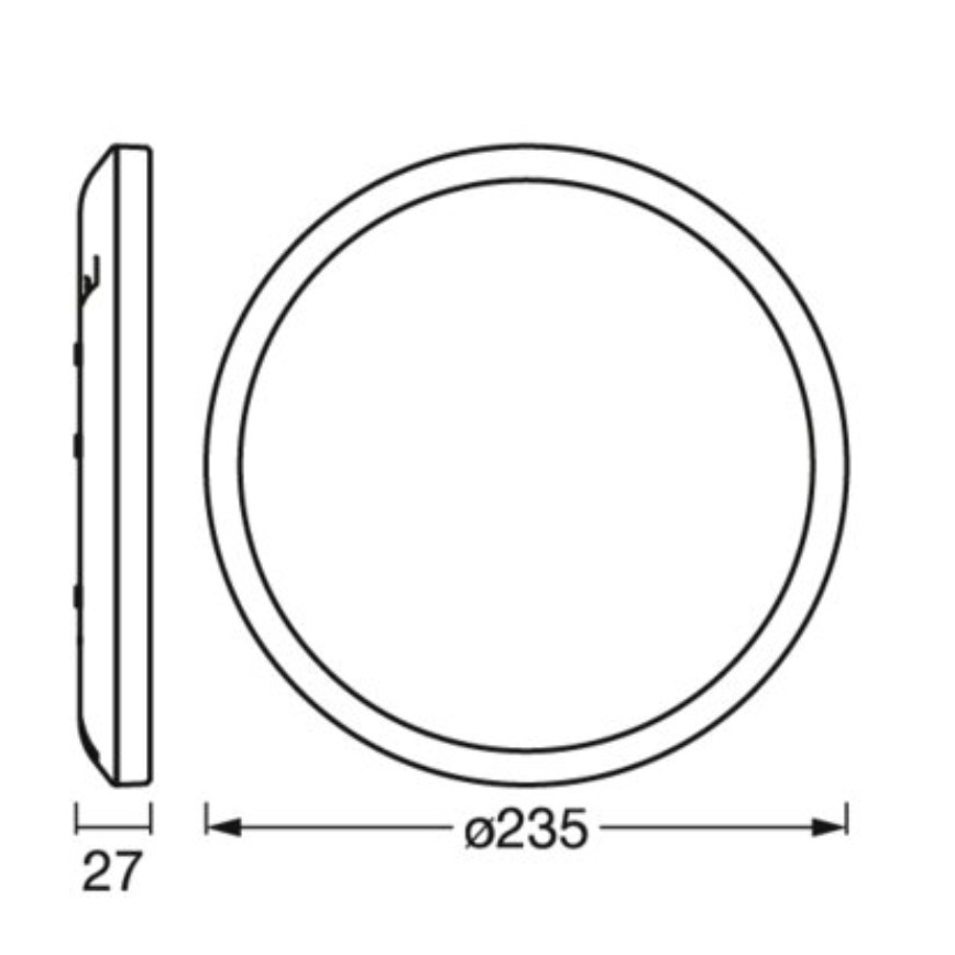 Osram - Plafonnier LED dimmable ORBIS ULTRA SLIM LED/15W/230V 3000K Ø 23,5 cm noir