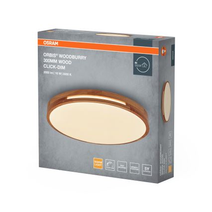 Osram - Plafonnier LED dimmable ORBIS WOODBURRY LED/16W/230V Ø 30 cm