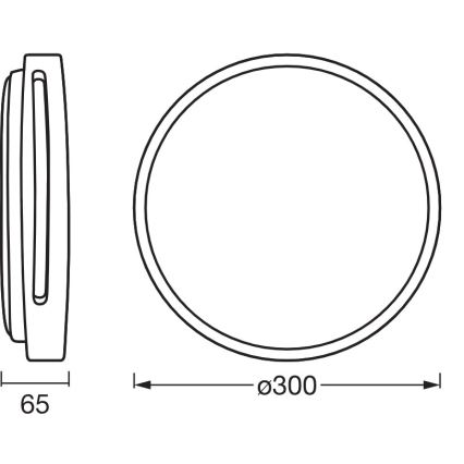 Osram - Plafonnier LED dimmable ORBIS WOODBURRY LED/16W/230V Ø 30 cm