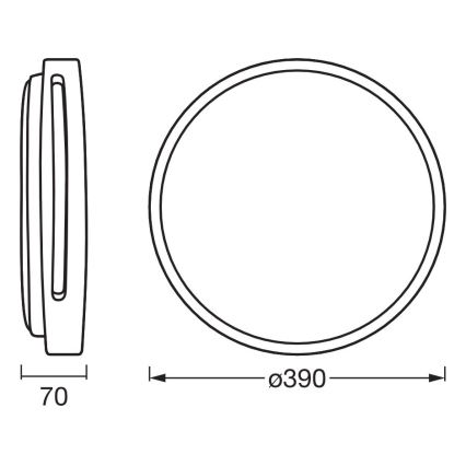 Osram - Plafonnier LED dimmable ORBIS WOODBURRY LED/24W/230V Ø 39 cm beige