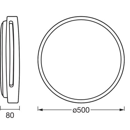 Osram - Plafonnier LED dimmable ORBIS WOODBURRY LED/36W/230V Ø 50 cm