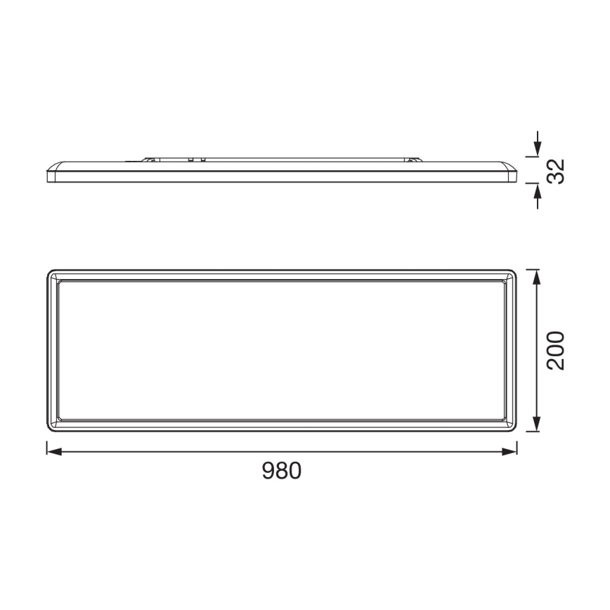 Osram - Plafonnier LED dimmable pour salle de bains PLANON EASYFIX LED/30W/230V 2600-6000K 20x98 cm IP54 noir + télécommande