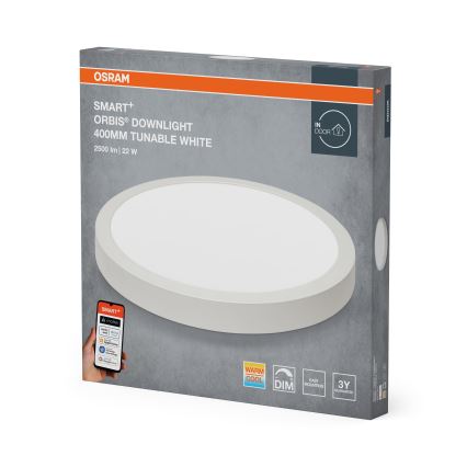 Osram - Plafonnier LED dimmable SMART+ DOWNLIGHT LED/22W/230V Ø 40 cm 3000-6500K Wi-Fi