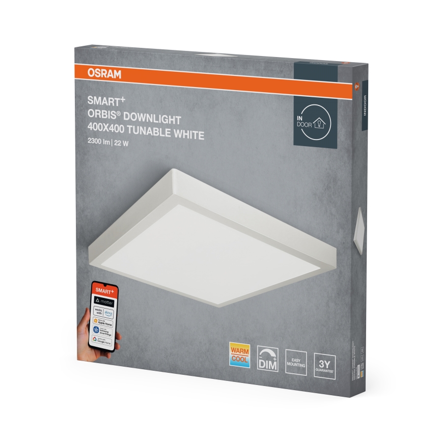 Osram - Plafonnier LED dimmable SMART+ DOWNLIGHT LED/22W/230V 40x40 cm 3000-6500K Wi-Fi