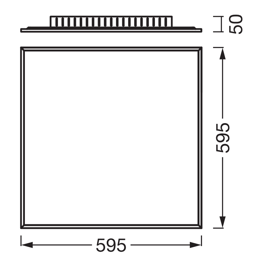 Osram - Plafonnier LED en saillie PLANON LED/40W/230V 59,5x59,5 cm blanc