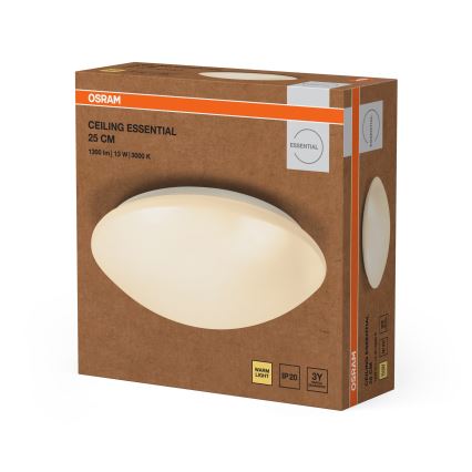 Osram - Plafonnier LED ESSENTIAL LED/13W/230V Ø 25 cm blanc