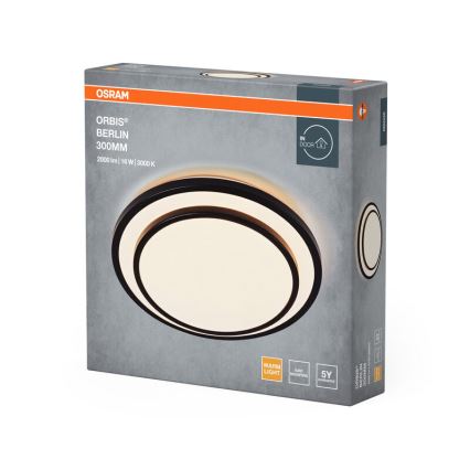 Osram - Plafonnier LED ORBIS BERLIN LED/16W/230V Ø 29,3 cm noir