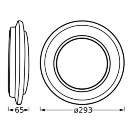 Osram - Plafonnier LED ORBIS BERLIN LED/16W/230V Ø 29,3 cm noir