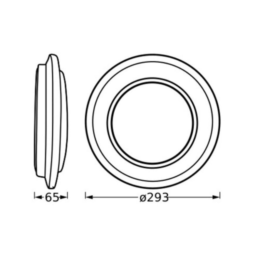 Osram - Plafonnier LED ORBIS BERLIN LED/16W/230V Ø 29,3 cm noir