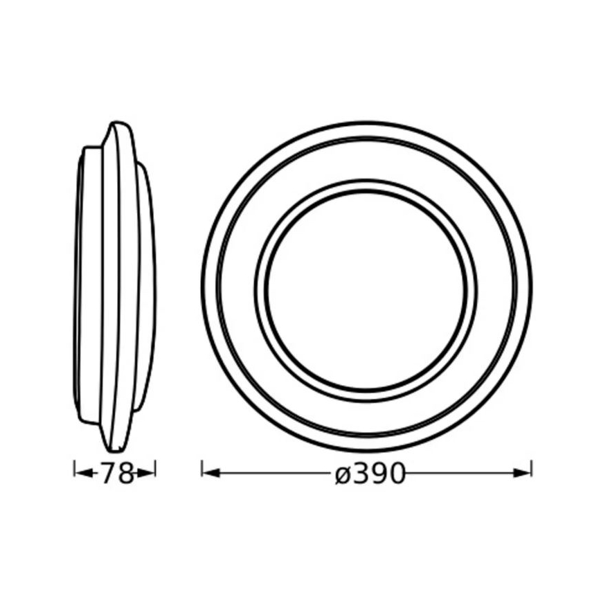 Osram - Plafonnier LED ORBIS BERLIN LED/24W/230V Ø 39 cm