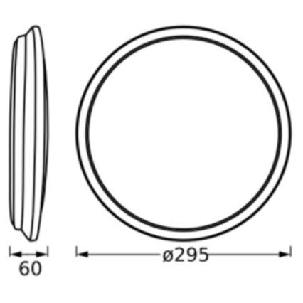 Osram - Plafonnier LED ORBIS DUBLIN LED/16W/230V Ø 30 cm argenté