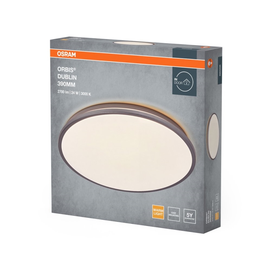Osram - Plafonnier LED ORBIS DUBLIN LED/24W/230V Ø 39 cm argenté