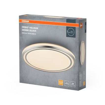 Osram - Plafonnier LED ORBIS HELMAN LED/16W/230V Ø 29,5 cm argenté