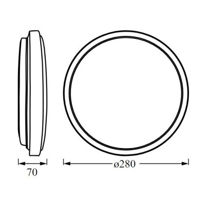 Osram - Plafonnier LED ORBIS LONDON LED/16W/230V Ø 28 cm blanc